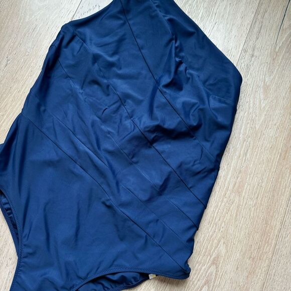 Summersalt Side Stroke Full Bum Coverage 1 Piece Swimsuit Size 22 Deep Sea Blue - Picture 4 of 12